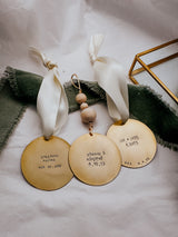 Brass Circle Christmas Ornament