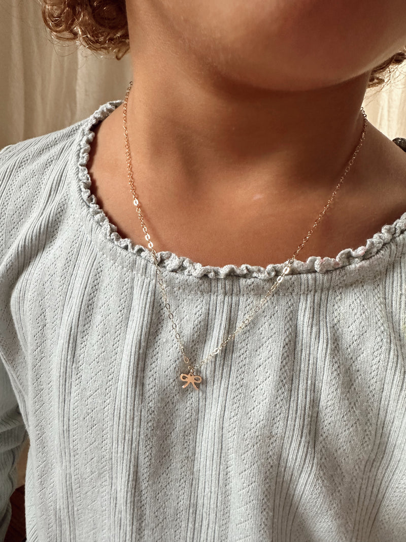 Mini Finch Bow Necklace